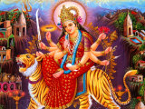 Image of Durga on Her Tiger  India