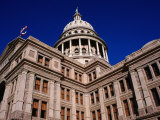 Low Angle View of State Capitol Building  Austin  USA