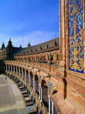Plaza De Espana Facade  Sevilla  Andalucia  Spain