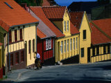 Postman Delivering Mail in Allinge  Allinge Bornholm  Denmark