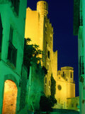 Church and Castle of Sant Marti Illuminated at Night  Altafulla  Tarragona  Catalonia  Spain