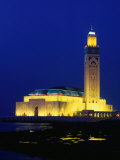 Hassan II Mosque at Night  Casablanca  Morocco