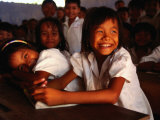 Children at Khmer Primary School  Mekong Delta  Tra Vinh  Vietnam