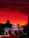 Sunset Over Alcala Arch  Madrid  Spain