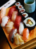 Lunch in the Sushi Restaurant  Shiba Park Hotel  Tokyo  Kanto  Japan 