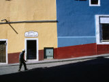Man Walking Up Street  Real Del Monte  Hidalgo  Mexico
