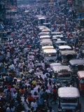 Street Crowded with People and Jeepneys in Blumentritt Area  Manila  Manila  Philippines