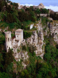 Cliff-Side Torretta Pepoli (Pepoli Turret)  Erice  Sicily  Italy