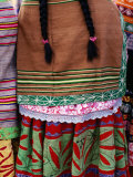 Detail of Woman's Clothing and Hair  Peru