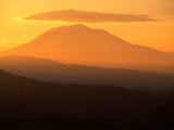 Mt Adams at Sunrise  Mt St Helens  USA
