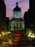 State Capitol Building at Dusk  Indianapolis  USA
