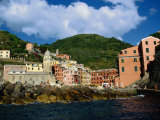 Sea Approach to Town in the Cinque Terre  Vernazza  Liguria  Italy