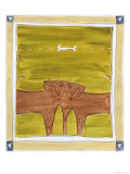 Two Dogs with Bone Overhead