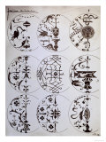 Drawing of the Decorative Patterns on the Maiolica Floor of the Oratory of Santa Caterina
