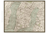 Sepia Map of New York