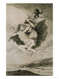Alla Va Eso  (This Way)  Etching No 66 from the Caprichos  Around 1798
