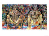 Two Squatting Men  (Double Self-Portrait)  1918
