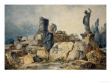 Two Young Women Drawing the Ruins of Rome