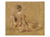 A Woman Seen from the Back  Red and Black Chalk  Pencil