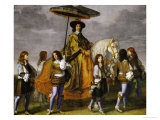 Chancellor Pierre Seguier on Horseback  Leading His Horse is the Young Louis XIV