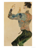 Self-Portrait with Raised Arms  Rear View  1912