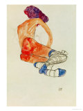 Seated Female Nude with Blue Garter  Back View  1910