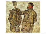 Double Portrait of Chief Inspector Heinrich Benesch and His Son Otto  1913