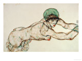 Reclining Female Nude with Green Cap  Leaning to the Right  1914