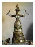 Minoan  Earthenware Figure of Snake Goddess  1700-1400 BC