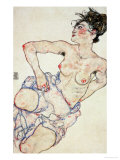Kneeling Female Semi-Nude  1917