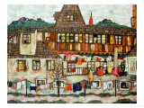 House with Drying Laundry  1917