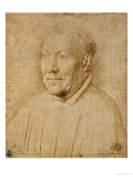 Cardinal Niccolo Albergati (1375-1443)  Red Crayon Drawing