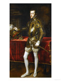 King Philip II of Spain (1527-1598)  the King in Armor; Morion and Gloves on a Table