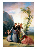 The Flower Girls (Spring)  Cartoon for a Tapestry  1786-1788
