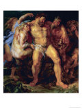 Hercules  Drunk  Led by a Nymph and a Satyr  circa 1612-14