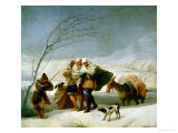 The Snowstorm (Winter)  Cartoon for a Tapestry  1786-1788