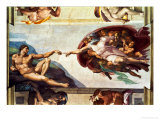 The Sistine Chapel; Ceiling Frescos after Restoration  the Creation of Adam