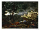 Landscape with a Tree Hit by Lightning  1651