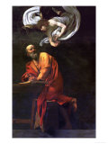 Saint Matthew Writing  Inspired by an Angel  1600-1602