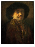 Self Portrait in a Furcoat with Goldchain and Earring  1655