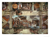 The Sistine Chapel: Noah's Drunkenness; the Flood