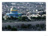 Jerusalem  Israel  View from the Mount of Olives  Dome of the Rock in the Center