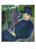 Portrait of M  Delaporte in the Jardin De Paris (A Outdoor Cabaret)  Gouache on Paper on Wood  1893