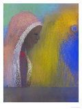 Profile of a Woman with a Pink Veil  1885
