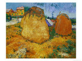Haystacks in Provence  c1888