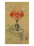 Bordeaux Wine  Caricature  1857  Drawing