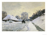 The Carriage  Snow on the Road to Honfleur  with the Farm of Saint Simon  circa 1867  1867