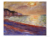 Beach at Pourville  Sunset  1882