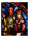 Stained Glass  13th circa Noah and His Wife Boarding the Ark from the Noah Window