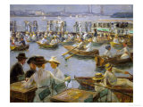On the Shores of the Alster  Hamburg  1910